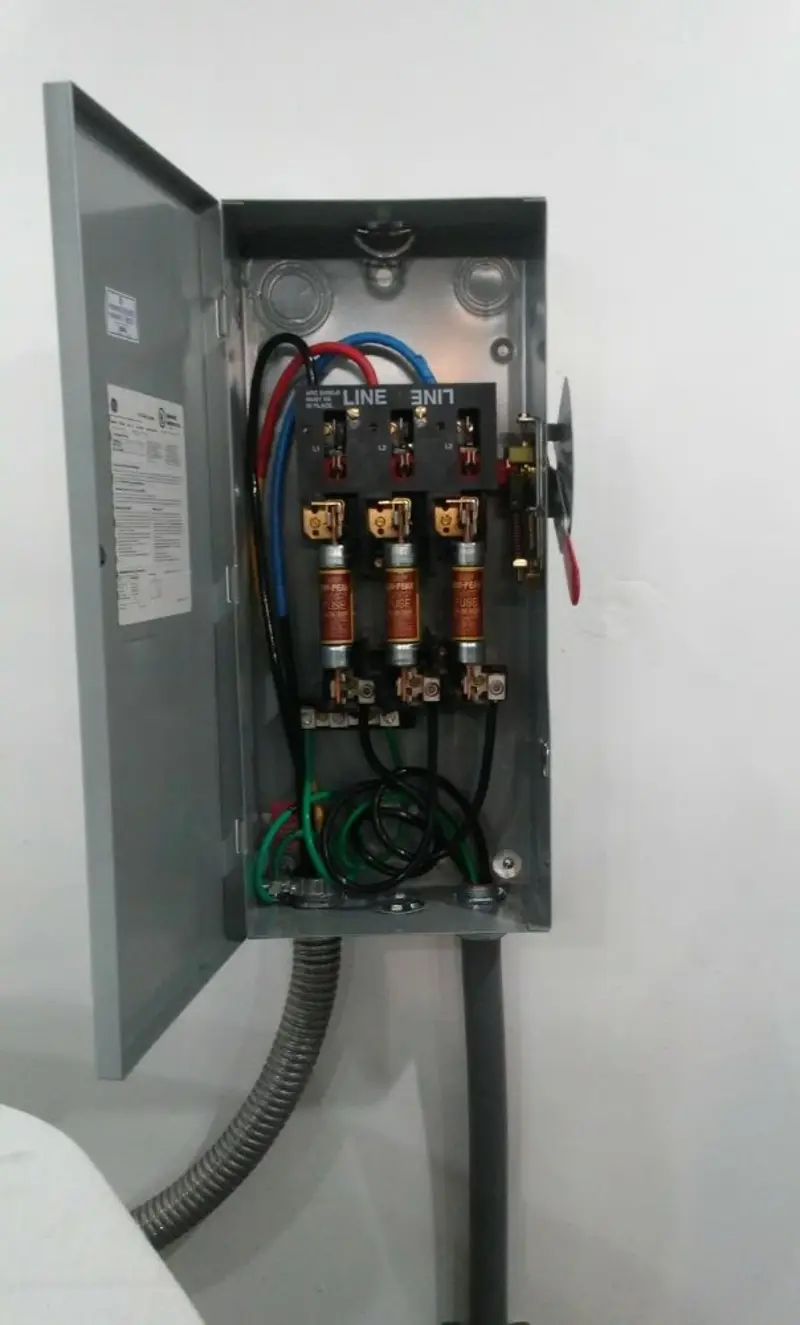 Three-phase disconnect switch installed for Electrical Wiring & Rewiring in Butner